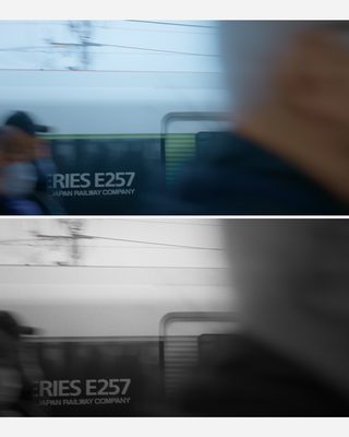 カラーグレーディング カラー モノクロ 鉄道