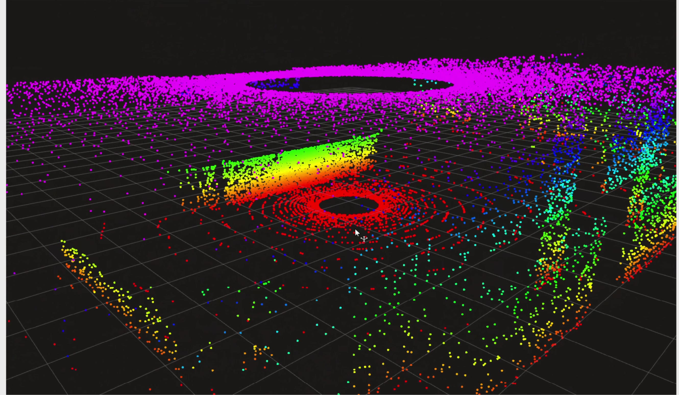 RViz2で表示したLid-360simの点群のサムネイル